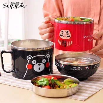 Japanese style Lunch Box Cartoon Double layer Instant Noodles Bowl Stainless Steel Lunch Box Food Thermo for Kids Thermal Bento
Japanese style Lunch Box Cartoon Double layer Instant Noodles Bowl Stainless Steel Lunch Box Food Thermo for Kids Thermal Bento