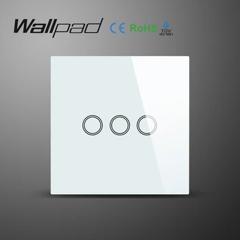 Wallpad White Luxury UK Standard 3 Gang 1 Way Touch On OFF Crystal Glass Wall Touch Switch LED Indicator Free Shipping
Wallpad White Luxury UK Standard 3 Gang 1 Way Touch On OFF Crystal Glass Wall Touch Switch LED Indicator Free Shipping