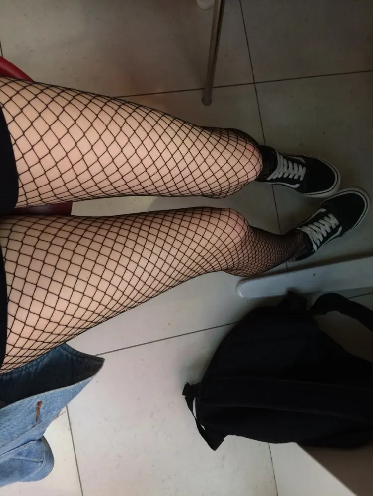 Mama fishnet stockings double teamed fan pic