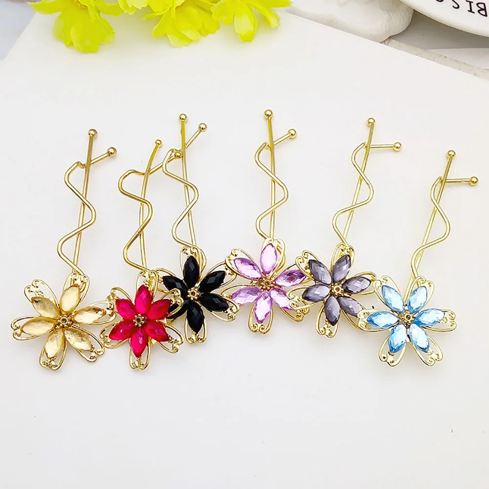 Women's Fashion Rhinestone Flower Crystal Hair Clips Wave Barrettes Wedding Bridal Jewelry Summer Side Clip Hairpins
Women's Fashion Rhinestone Flower Crystal Hair Clips Wave Barrettes Wedding Bridal Jewelry Summer Side Clip Hairpins