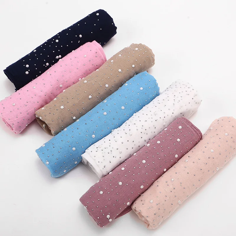 ZFQHJJ Sparkling Rhinestones White Pearls Plain Solid Women Candy Color TR Cotton Scarf Islamic Muslim Scarves Hijabs Head Wraps
ZFQHJJ Sparkling Rhinestones White Pearls Plain Solid Women Candy Color TR Cotton Scarf Islamic Muslim Scarves Hijabs Head Wraps