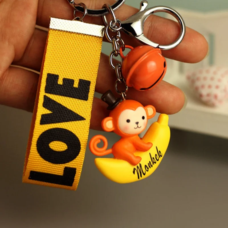 1Pcs Lovely Plastic Monkey Riding Bananas Action Figure PVC KeyChain Holder Random colors
1Pcs Lovely Plastic Monkey Riding Bananas Action Figure PVC KeyChain Holder Random colors