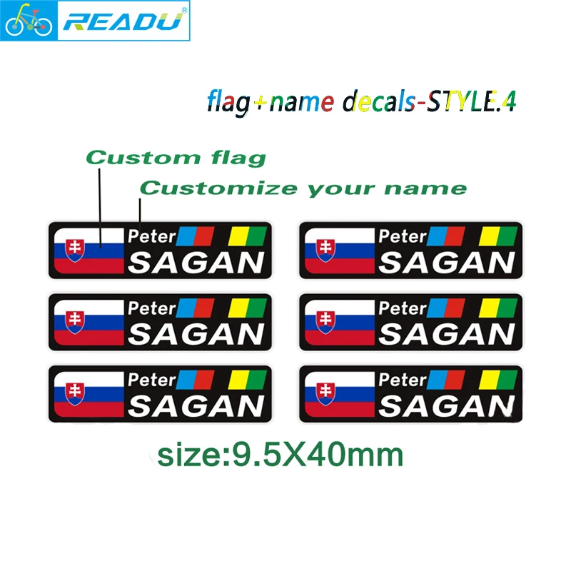 Ride ID custom stickers bicycle flag and name sticker road bike frame signature decals STYTLE.4
Ride ID custom stickers bicycle flag and name sticker road bike frame signature decals STYTLE.4