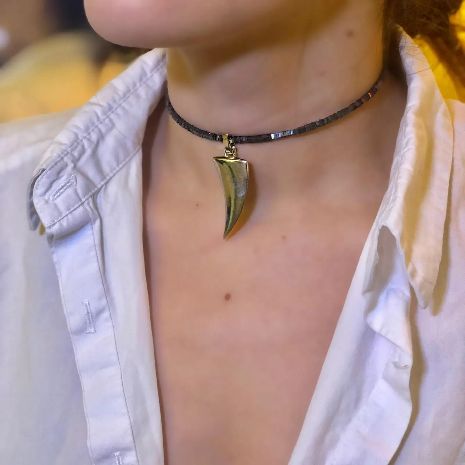 GULCE DERELI, TUSK SYMBOL, CHARM NECKLACE, CHOKER NECKLACE, HEMATITE NECKLACE, GIFT BOX, GOLD/SILVER PLATED
GULCE DERELI, TUSK SYMBOL, CHARM NECKLACE, CHOKER NECKLACE, HEMATITE NECKLACE, GIFT BOX, GOLD/SILVER PLATED