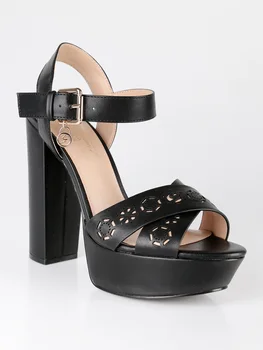 GATTINONI sandals block heel and platform-silver laminated 
GATTINONI sandals block heel and platform-silver laminated