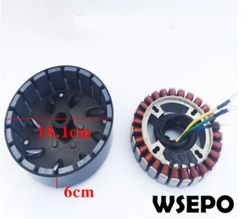 5000 Watt 27 Pole Voltage Customized 24V Stator and Rotor Kit for DC Generator fits on 19mm tapered 41mm output shaft
5000 Watt 27 Pole Voltage Customized 24V Stator and Rotor Kit for DC Generator fits on 19mm tapered 41mm output shaft