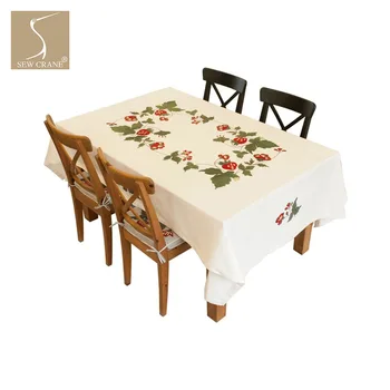 SewCrane Red Strawberry Vine with Leaves Design Embroidered Decorative Tablecloth
SewCrane Red Strawberry Vine with Leaves Design Embroidered Decorative Tablecloth