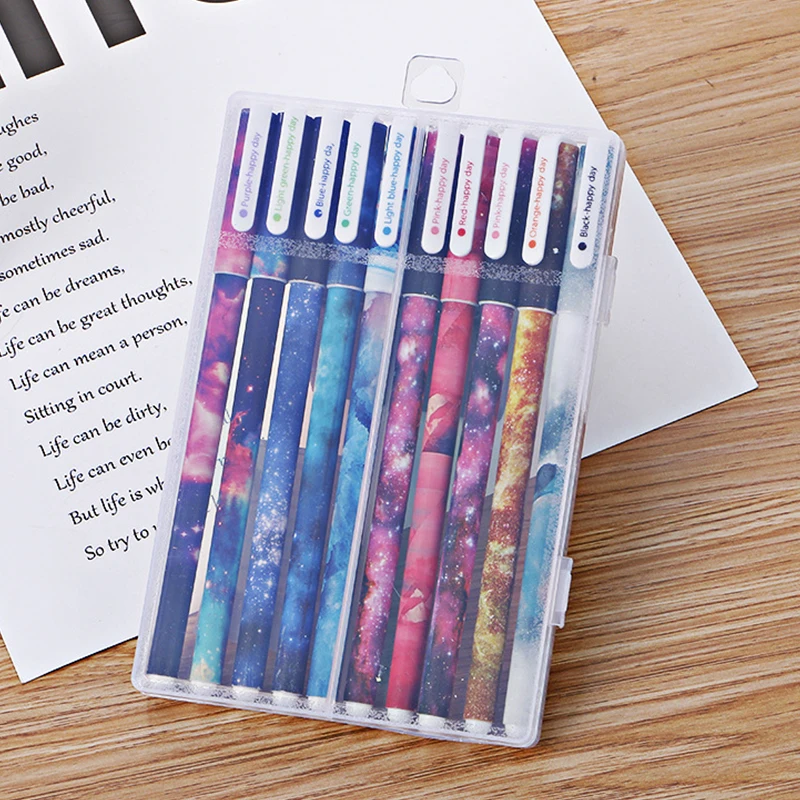 10 pcs/box Cute Starry sky gel pen Kawaii Flamingo Unicorn ink pens for writing Stationery gift school supplies escolar
10 pcs/box Cute Starry sky gel pen Kawaii Flamingo Unicorn ink pens for writing Stationery gift school supplies escolar