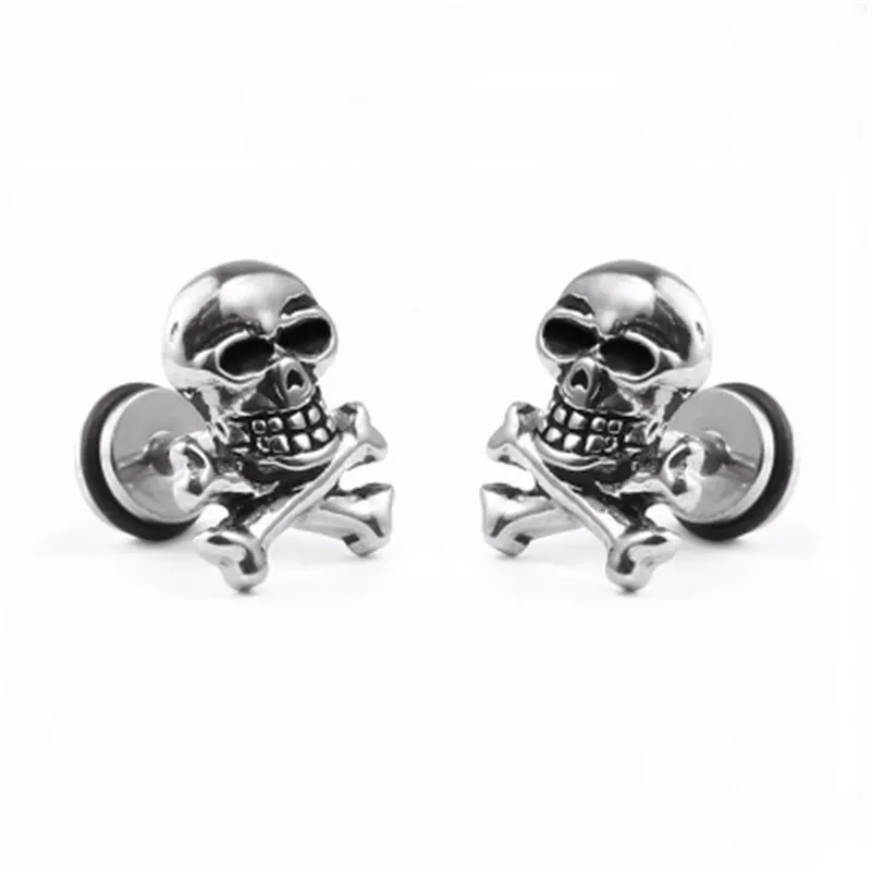 Punk Skull Earrings for Cool Men Hip-hop Stud Earrings Vintage Rock Skeleton Earrings Anti-allergy Halloween piercing Jewelry
Punk Skull Earrings for Cool Men Hip-hop Stud Earrings Vintage Rock Skeleton Earrings Anti-allergy Halloween piercing Jewelry
