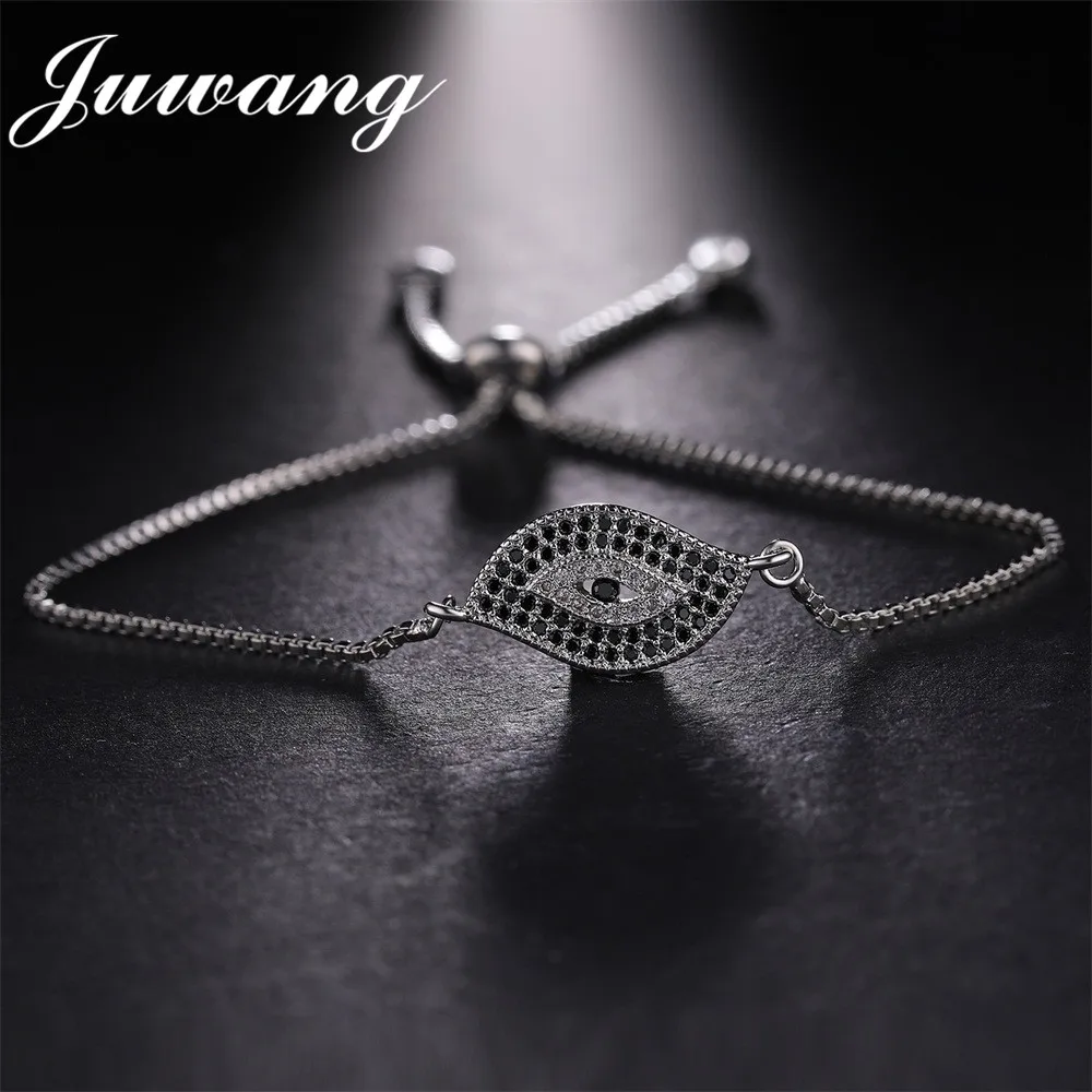JUWANG Bohemia Black Evil Eye Hamsa CZ Bracelets & Bangles for Woman Girl Gold Color Chain Charm Jewelry Gift Wholesale
JUWANG Bohemia Black Evil Eye Hamsa CZ Bracelets & Bangles for Woman Girl Gold Color Chain Charm Jewelry Gift Wholesale