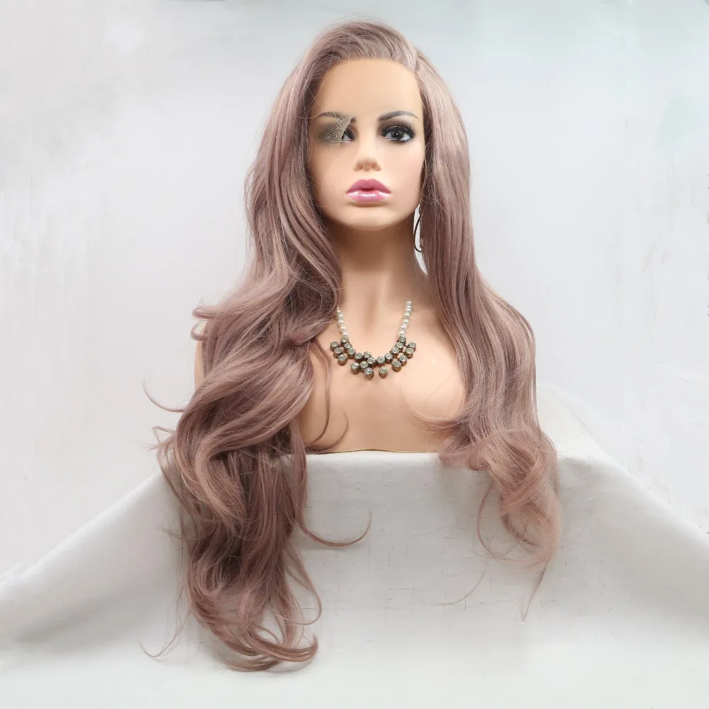 Marquesha Realistic Luxurious Looking Long Wavy Smoke Pink High Temperature Fiber Synthetic Lace Front Wigs For Women
Marquesha Realistic Luxurious Looking Long Wavy Smoke Pink High Temperature Fiber Synthetic Lace Front Wigs For Women