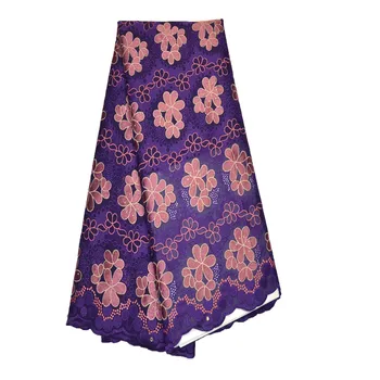 New Arrival 5 Yards Purple Nigeria Wedding Lace High Quality Swiss Cotton Voile Lace Fabric For Party Dress L68-1
New Arrival 5 Yards Purple Nigeria Wedding Lace High Quality Swiss Cotton Voile Lace Fabric For Party Dress L68-1