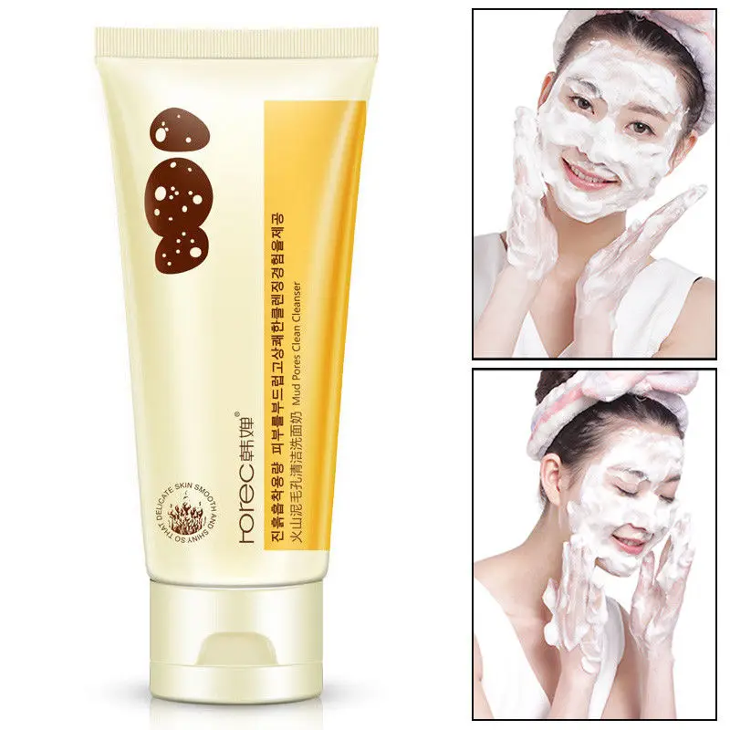 New 100g Volcanic Mud Foam Facial Deep Cleansing Pores Oil Control Moisturizing Shrink Pores Remove Blackhead Facial Cleanser
New 100g Volcanic Mud Foam Facial Deep Cleansing Pores Oil Control Moisturizing Shrink Pores Remove Blackhead Facial Cleanser
