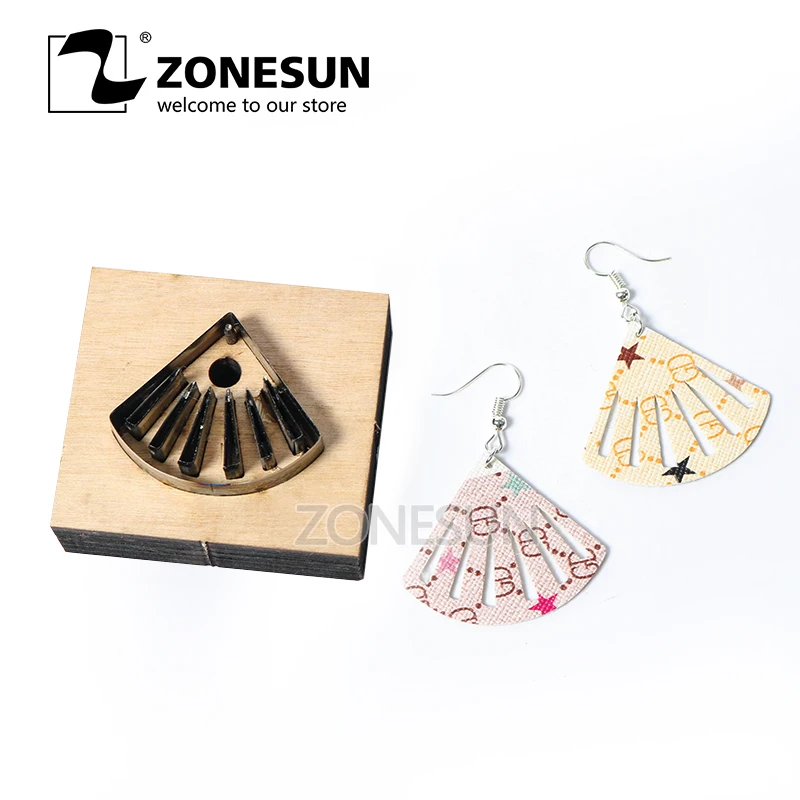 ZONESUN Custom Hand Fan Leather Earring Paper Cutting Die Tool For Die Cutting Machine DIY Punching Clicker Steel Rule Die
ZONESUN Custom Hand Fan Leather Earring Paper Cutting Die Tool For Die Cutting Machine DIY Punching Clicker Steel Rule Die