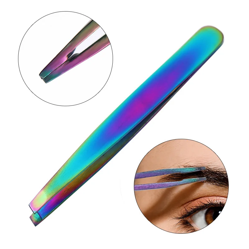 BONNIE CHOICE 1Pc Chameleon Rainbow Stainless Steel Eyebrow Tweezer Professional Eyebrow Tweezers Eyelash Clip Makeup Tool
BONNIE CHOICE 1Pc Chameleon Rainbow Stainless Steel Eyebrow Tweezer Professional Eyebrow Tweezers Eyelash Clip Makeup Tool