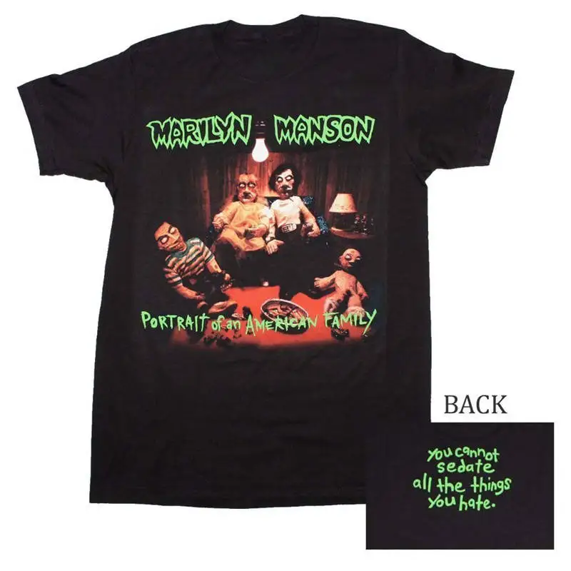 Family T Shirts Men'S Crew Neck Print Short Marilyn Manson Portrait Of An American Tee
Family T Shirts Men'S Crew Neck Print Short Marilyn Manson Portrait Of An American Tee