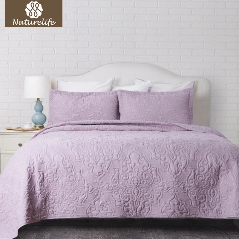Naturelife Quilt Coverlet Set Solid Damask Pattern 3pcs Bedspread Bedding Set Soft Luxurious Microfiber Bedclothes Bedlinen
Naturelife Quilt Coverlet Set Solid Damask Pattern 3pcs Bedspread Bedding Set Soft Luxurious Microfiber Bedclothes Bedlinen