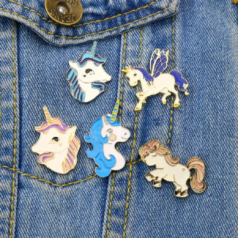 Cartoon Unicorn Brooch Pin Button Jewelry Metal Enamel Animal White Horse Female Brooches Denim Pin Badge For Women Girls
Cartoon Unicorn Brooch Pin Button Jewelry Metal Enamel Animal White Horse Female Brooches Denim Pin Badge For Women Girls