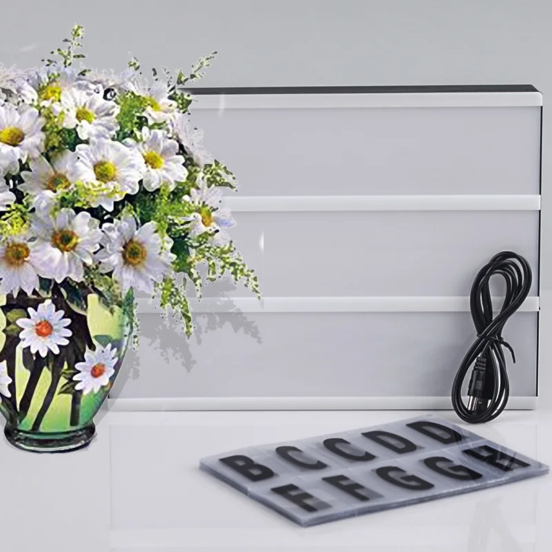 

10 Packs A4 High Quality Acrylic USB Battery Powered Cinematic Letter Light box for Home Store Decoration
