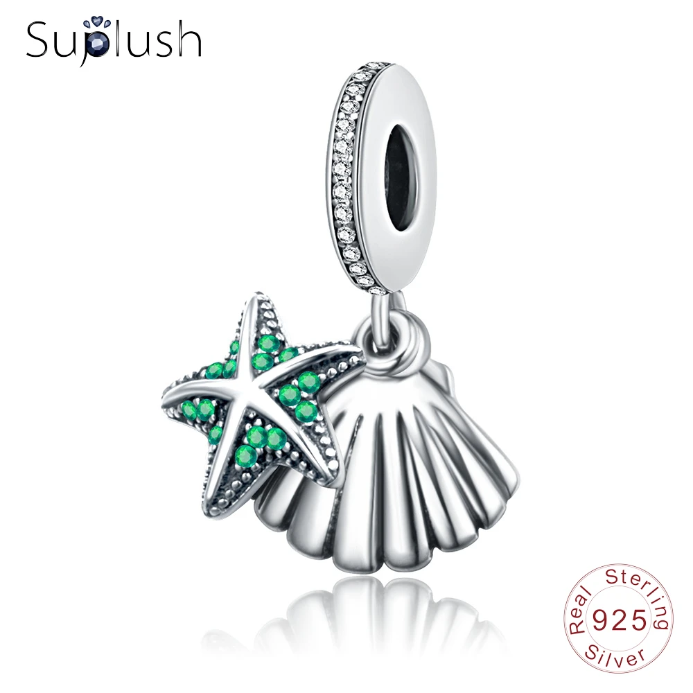Suplush Authentic 925 Sterling Silver Starfish And Shell Pendant Beads fit Charms Bracelets Jewelry Making Gift PSMB0930
Suplush Authentic 925 Sterling Silver Starfish And Shell Pendant Beads fit Charms Bracelets Jewelry Making Gift PSMB0930