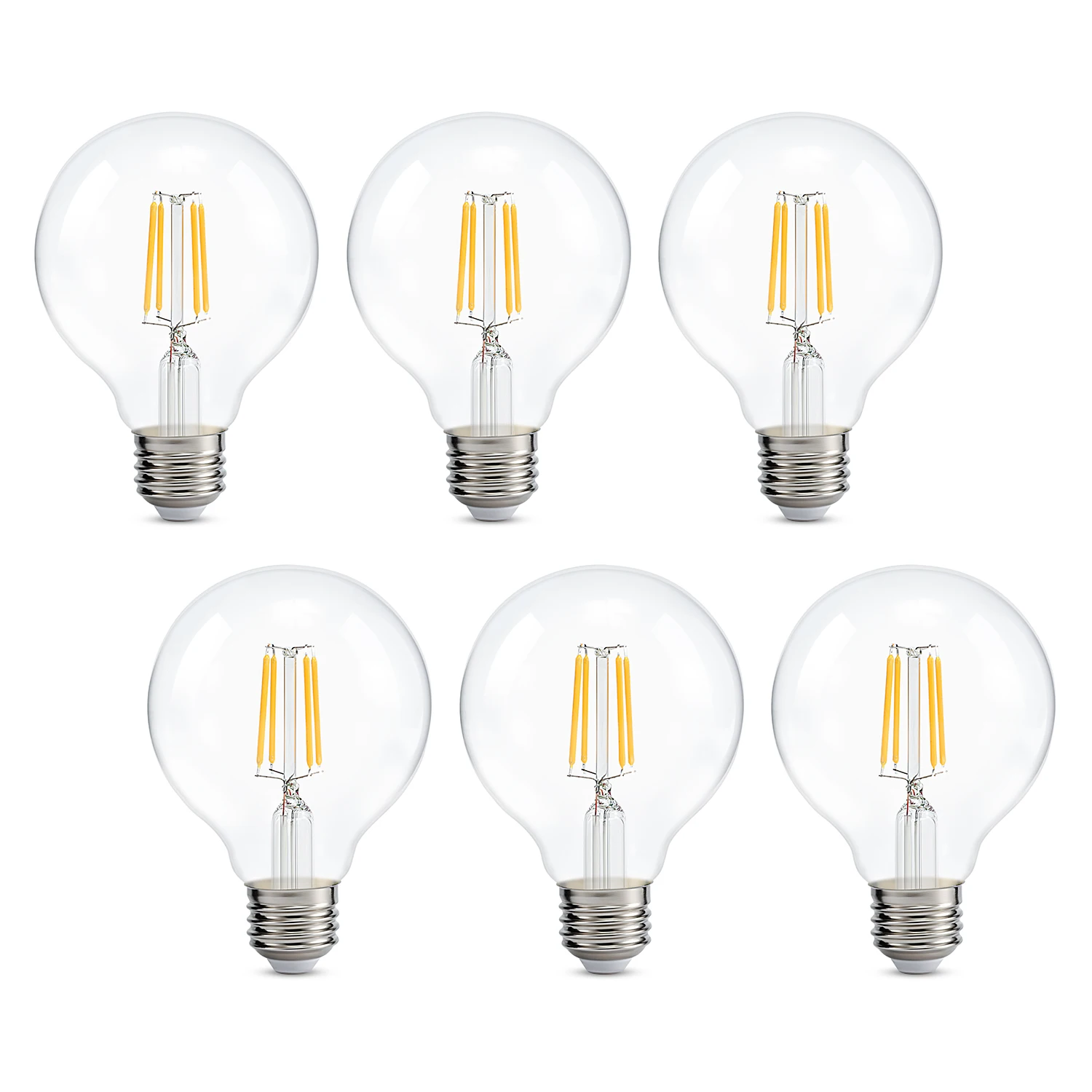 Kohree 6 Packs G25 Led Edison Light Bulb, 4W 110V 2700K Dimmable Bulbs for Vintage Home Decor, Warm White,
Kohree 6 Packs G25 Led Edison Light Bulb, 4W 110V 2700K Dimmable Bulbs for Vintage Home Decor, Warm White,