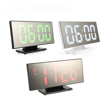 LED Mirror Alarm Clock Digital Snooze Table Clock Wake Up Light Electronic Large Time Temperature Display Home Decoration Clock
LED Mirror Alarm Clock Digital Snooze Table Clock Wake Up Light Electronic Large Time Temperature Display Home Decoration Clock