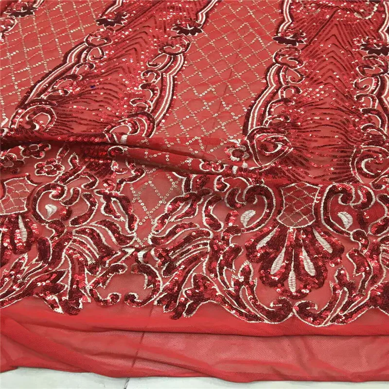 HFX New Arrival Bridal Fashion Tulle Lace Fabric Sequin Embroidered High Quality Net Lace Red Party Dress African Lace X1034-1
HFX New Arrival Bridal Fashion Tulle Lace Fabric Sequin Embroidered High Quality Net Lace Red Party Dress African Lace X1034-1