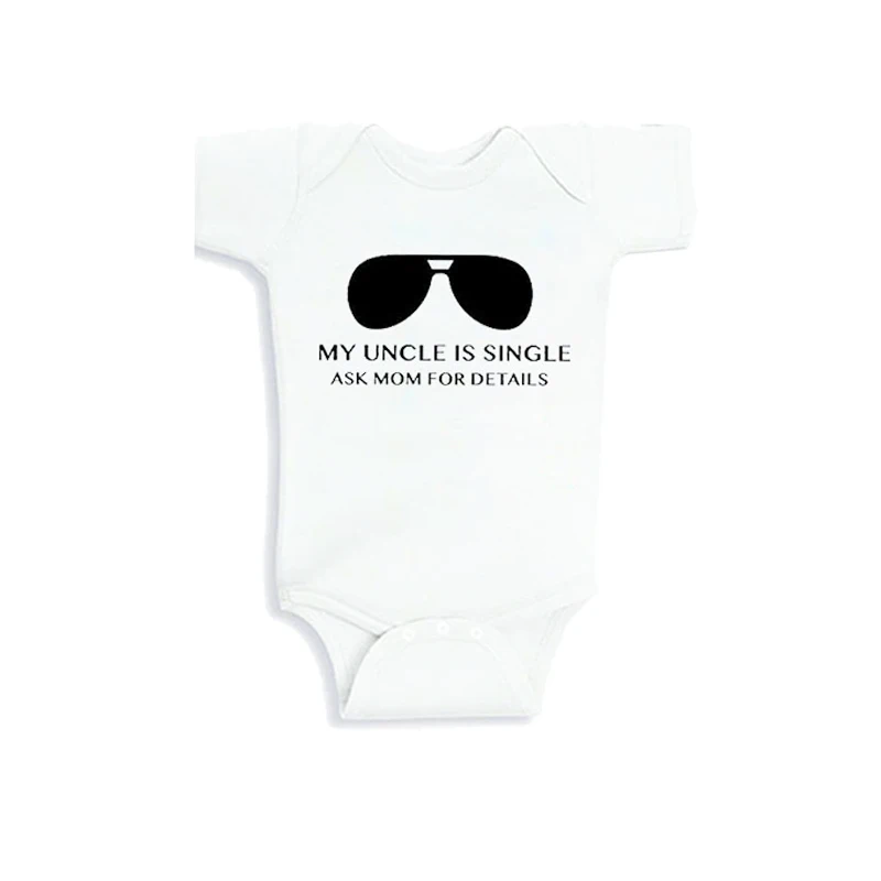 Culbutomind2017 New Fashion My Unlce Is Single Ask Mom for Details Cute Funny Baby Bodysuits Cute Newborn Baby Boys Girls Outfit
Culbutomind2017 New Fashion My Unlce Is Single Ask Mom for Details Cute Funny Baby Bodysuits Cute Newborn Baby Boys Girls Outfit