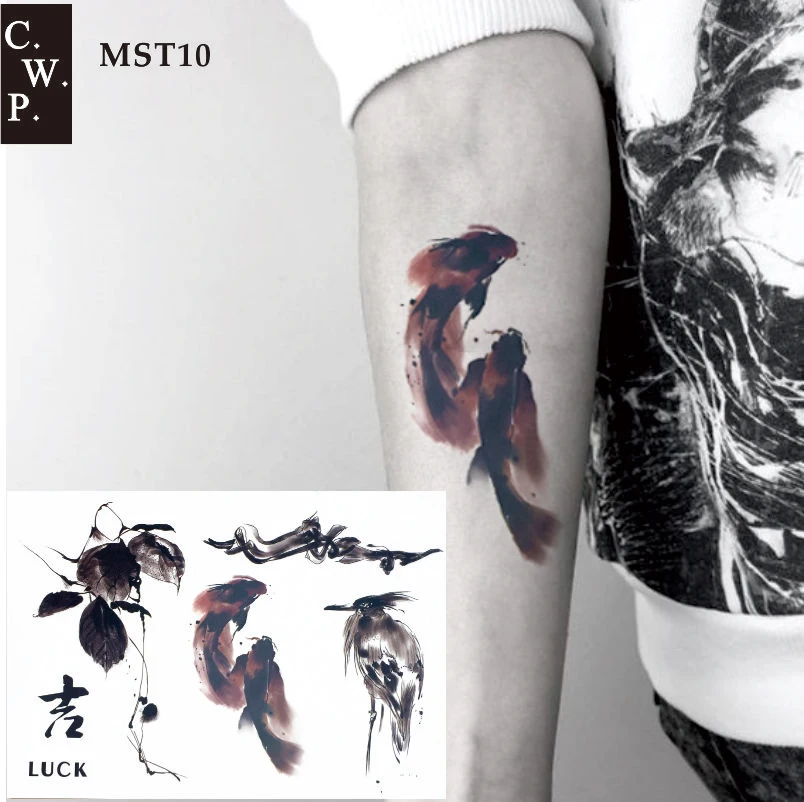 MST10 1 Piece Chinese Watercolor Painting Woodpecker Fish Nature Pattern Tattoo Thigh body paint Tattoos
MST10 1 Piece Chinese Watercolor Painting Woodpecker Fish Nature Pattern Tattoo Thigh body paint Tattoos