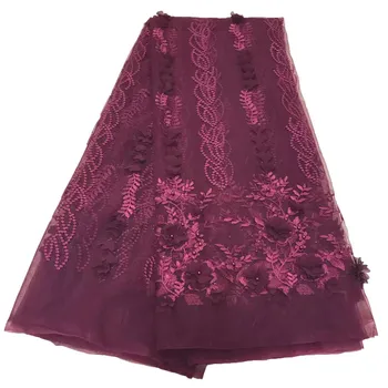 HFX Nigerian 3D Wedding Lace Fabric Latest African Tulle Laces Burgundy Embroider Beaded Lace Fabric X799-1 
HFX Nigerian 3D Wedding Lace Fabric Latest African Tulle Laces Burgundy Embroider Beaded Lace Fabric X799-1