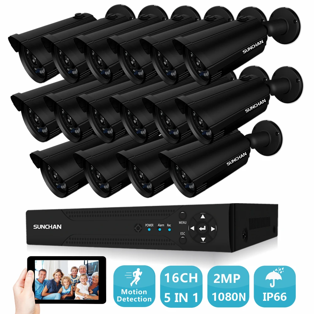 SUNCHAN 16CH Surveillance System 16 1080P Outdoor Security Camera 16CH CCTV DVR Video Surveillance iPhone Android Remote View
SUNCHAN 16CH Surveillance System 16 1080P Outdoor Security Camera 16CH CCTV DVR Video Surveillance iPhone Android Remote View