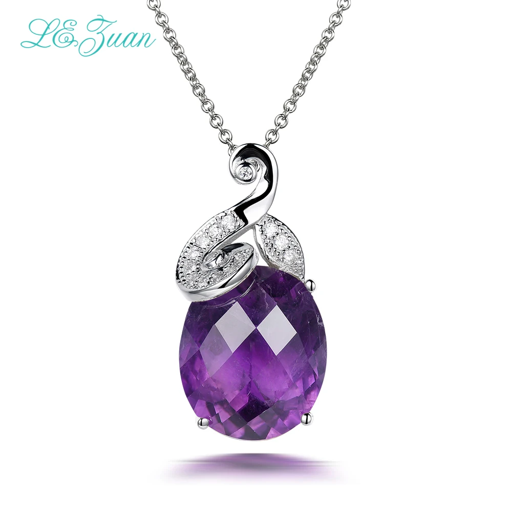 I&zuan Necklace For Women 7.54ct Natural Amethyst Pendant Real 925 Sterling Silver Fine Jewelry Gemstone Necklaces Bijoux P0054
I&zuan Necklace For Women 7.54ct Natural Amethyst Pendant Real 925 Sterling Silver Fine Jewelry Gemstone Necklaces Bijoux P0054