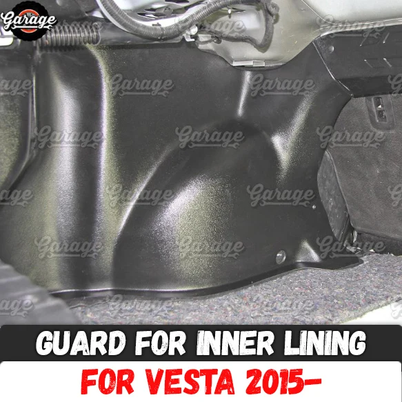 

Guards of inner lining for Lada Vesta 2015- on wheel arches ABS plastic accessories protect interior molding car styling tuning