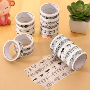 40pc/lot Fresh black and white DIY cartoon waterproof decorative tape/PVC cute tape/cute children gift
40pc/lot Fresh black and white DIY cartoon waterproof decorative tape/PVC cute tape/cute children gift
