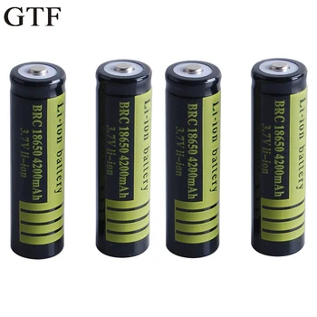 GTF 4PCS Rechargeabe Battery 3.7V 18650 4200mAh Li-ion Rechargeable Battery For Flashlight Torch Rechargeable Batteries
GTF 4PCS Rechargeabe Battery 3.7V 18650 4200mAh Li-ion Rechargeable Battery For Flashlight Torch Rechargeable Batteries