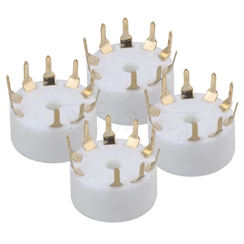 Yibuy 4 Pieces White Ceramic Vacuum Tube GZC9-A-G Socket Saver for 9 Pin Tube 
Yibuy 4 Pieces White Ceramic Vacuum Tube GZC9-A-G Socket Saver for 9 Pin Tube