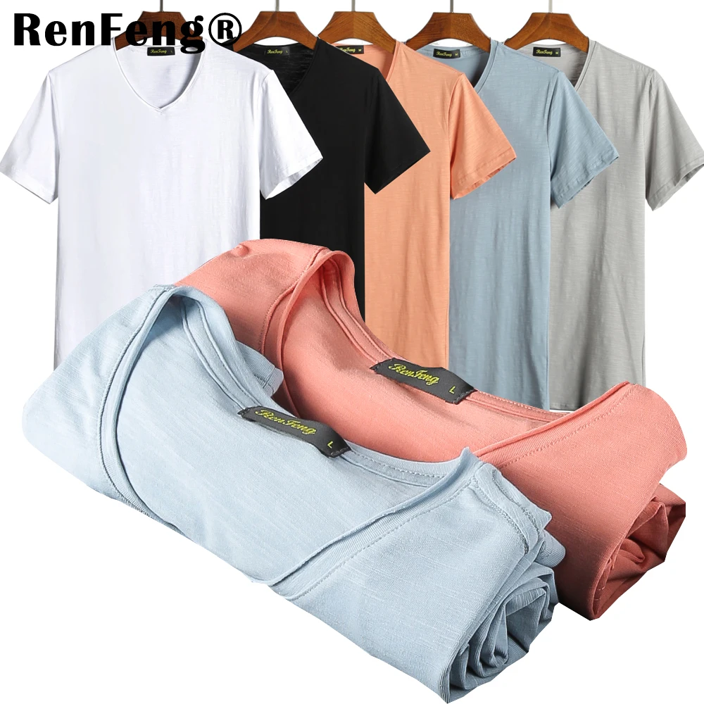 Bamboo cotton short-sleeved Cool t-shirt men's solid color trend Slim Blank white bottoming shirt curling V-neck shirts men
Bamboo cotton short-sleeved Cool t-shirt men's solid color trend Slim Blank white bottoming shirt curling V-neck shirts men