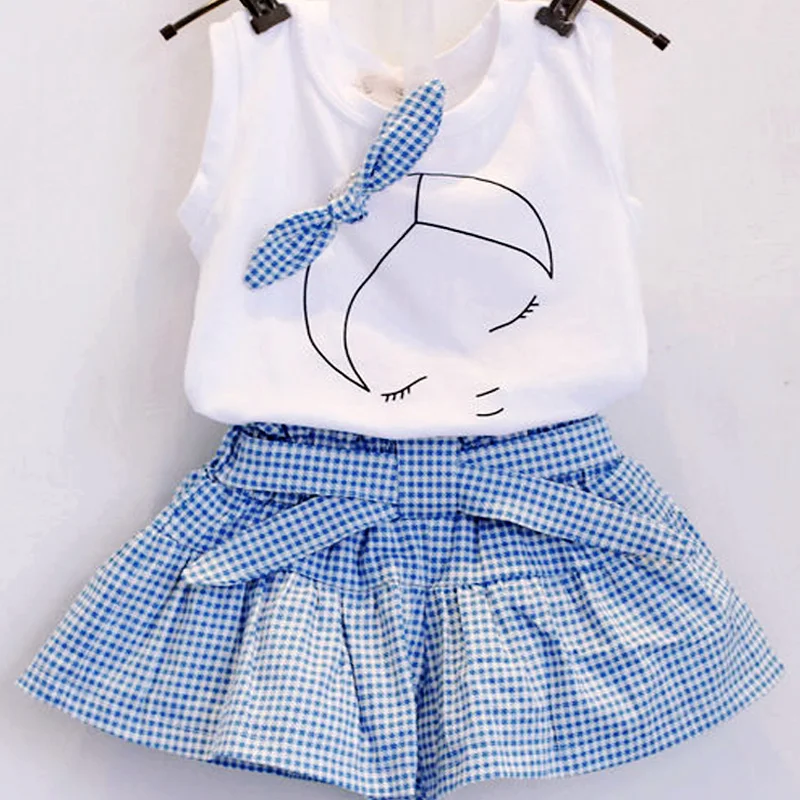 2018 Summer Girls' Casual Lattices Suit Fashion Print Short Sleeved T-shirts and Girl Pure Cotton Sportsweat
2018 Summer Girls' Casual Lattices Suit Fashion Print Short Sleeved T-shirts and Girl Pure Cotton Sportsweat