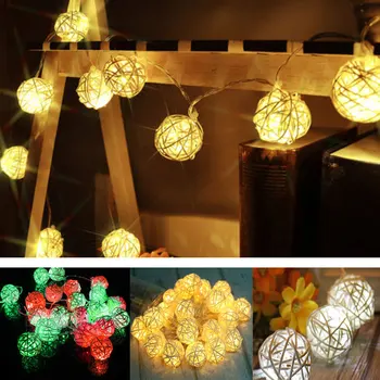 2m 3m 10m USB LED Vine Ball String Light Christmas Fairy Light Garland Wedding Xmas Party Holiday Decoration Battery String Lamp
2m 3m 10m USB LED Vine Ball String Light Christmas Fairy Light Garland Wedding Xmas Party Holiday Decoration Battery String Lamp