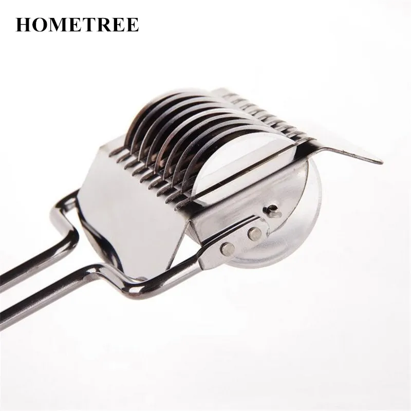 HOMETREE 1pcs Stainless Steel Handle Noodle Cutter Roller Lattice Cut Knife Stainless Pasta Spaghetti Maker Kitchen Tools H71
HOMETREE 1pcs Stainless Steel Handle Noodle Cutter Roller Lattice Cut Knife Stainless Pasta Spaghetti Maker Kitchen Tools H71