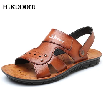 2018 Men Genuine Leather Sandals Casual Leather Shoes Male Fashion Sandal Summer Beach Shoes Flats Men Outdoor Sandals
2018 Men Genuine Leather Sandals Casual Leather Shoes Male Fashion Sandal Summer Beach Shoes Flats Men Outdoor Sandals