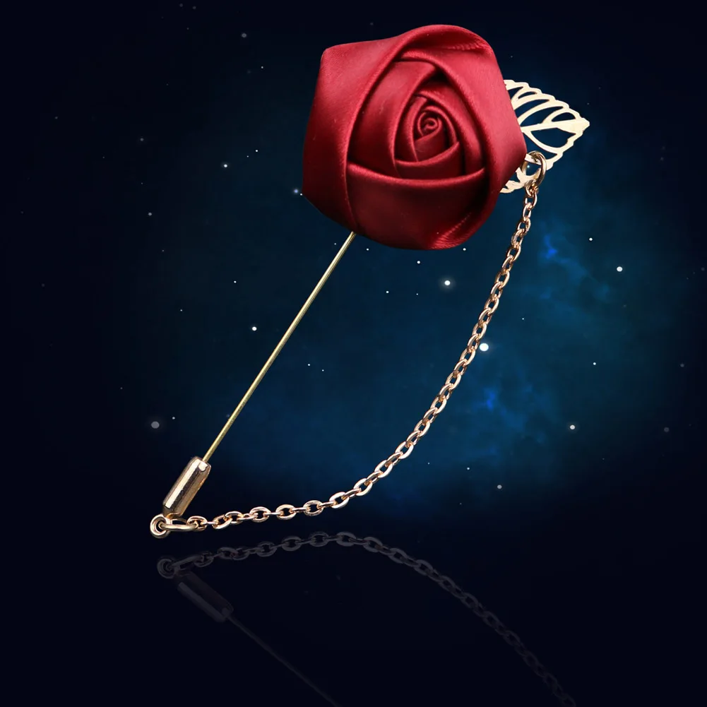 2017 Men's Suits Gold Leaves Roses Brooches Corsage Flowers Long Needle With Chain Handmade Lapel Pin Brooch
2017 Men's Suits Gold Leaves Roses Brooches Corsage Flowers Long Needle With Chain Handmade Lapel Pin Brooch