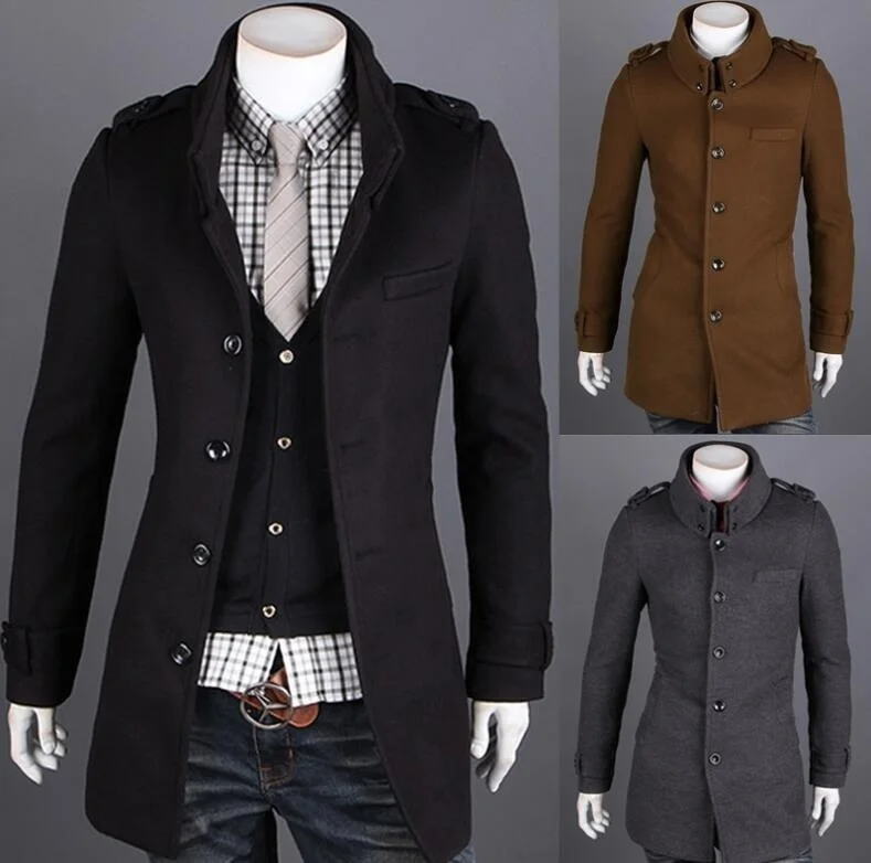 2018 New Autumn and Winter Men's Wind Coat Korean Version Slim Unique Double Stand Collar Shoulder Strap Fashion
2018 New Autumn and Winter Men's Wind Coat Korean Version Slim Unique Double Stand Collar Shoulder Strap Fashion