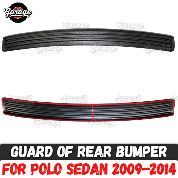 Guard of rear bumper case for Volkswagen Polo Sedan 2009-2014 ABS plastic accessories protective plate scratch car styling
Guard of rear bumper case for Volkswagen Polo Sedan 2009-2014 ABS plastic accessories protective plate scratch car styling