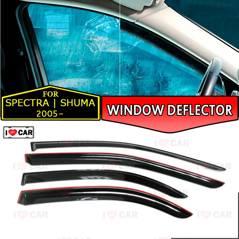 Window deflector for Kia Spectra | Shuma 2005- car window deflector wind guard vent sun rain visor cover car styling decor 
Window deflector for Kia Spectra | Shuma 2005- car window deflector wind guard vent sun rain visor cover car styling decor