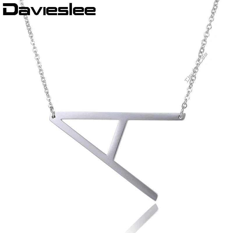 Davieslee Letter A-Z Pendant Necklace for Womens Ladies Stainless Steel Chain Silver Tone 50cm 20inch LKPM125
Davieslee Letter A-Z Pendant Necklace for Womens Ladies Stainless Steel Chain Silver Tone 50cm 20inch LKPM125