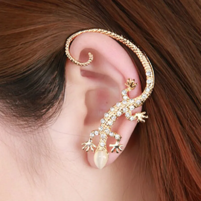 1 Pc Women Fashion Punk Rock Rhinestone Lizard Ear Cuff Earrings For Women Gold Silver Color Animal Geckos Earcuff
1 Pc Women Fashion Punk Rock Rhinestone Lizard Ear Cuff Earrings For Women Gold Silver Color Animal Geckos Earcuff