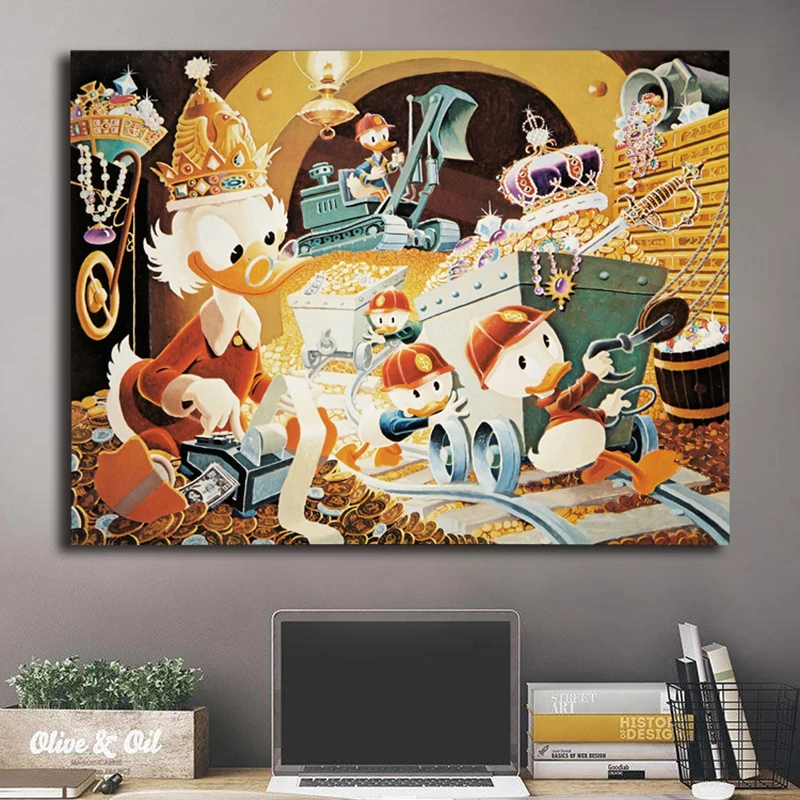 Scrooges McDuckes Carl Barks' Story Canvas Prints Picture Modular Paintings for Living Room Poster on The Wall Home Decoration
Scrooges McDuckes Carl Barks' Story Canvas Prints Picture Modular Paintings for Living Room Poster on The Wall Home Decoration