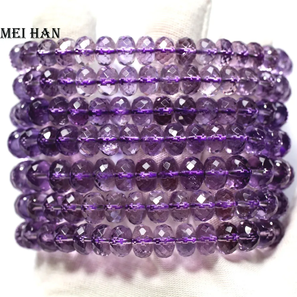 Meihan Free shipping (1 bracelet/set) 5-6*8-9mm natural Amethyst faceted rondelle beads bracelet for jewelry making design
Meihan Free shipping (1 bracelet/set) 5-6*8-9mm natural Amethyst faceted rondelle beads bracelet for jewelry making design