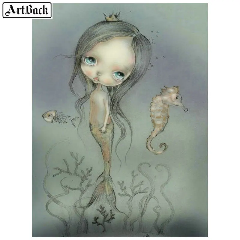 ARTBACK 5d diamond painting little mermaid seahorse pattern full square diamond embroidery set 3d diamond mosaic wall sticker
ARTBACK 5d diamond painting little mermaid seahorse pattern full square diamond embroidery set 3d diamond mosaic wall sticker